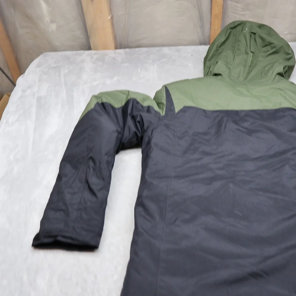 Columbia Jacket Boys Large 18/20‎ Black Insulated Hooded Wind Rain Puff Outdoor